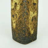 Vase marius van woerden vest pottery netherlands brown and beige fat lava glaze