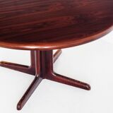 Scandinavian dining table with two extensions.Gudme Mobelfabrik. Rosewood. Denmark, 1960s
