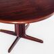Scandinavian dining table with two extensions.Gudme Mobelfabrik. Rosewood. Denmark, 1960s