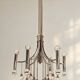 Chrome and crystal chandelier attributed to Gaetano Sciolari, Italy, 1970s.