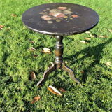 Napoléon III pedestal table in blackened wood