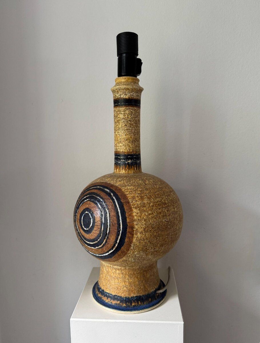 Ceramic table lamp by Jette Hellerøe for Axella, Denmark, 1960s