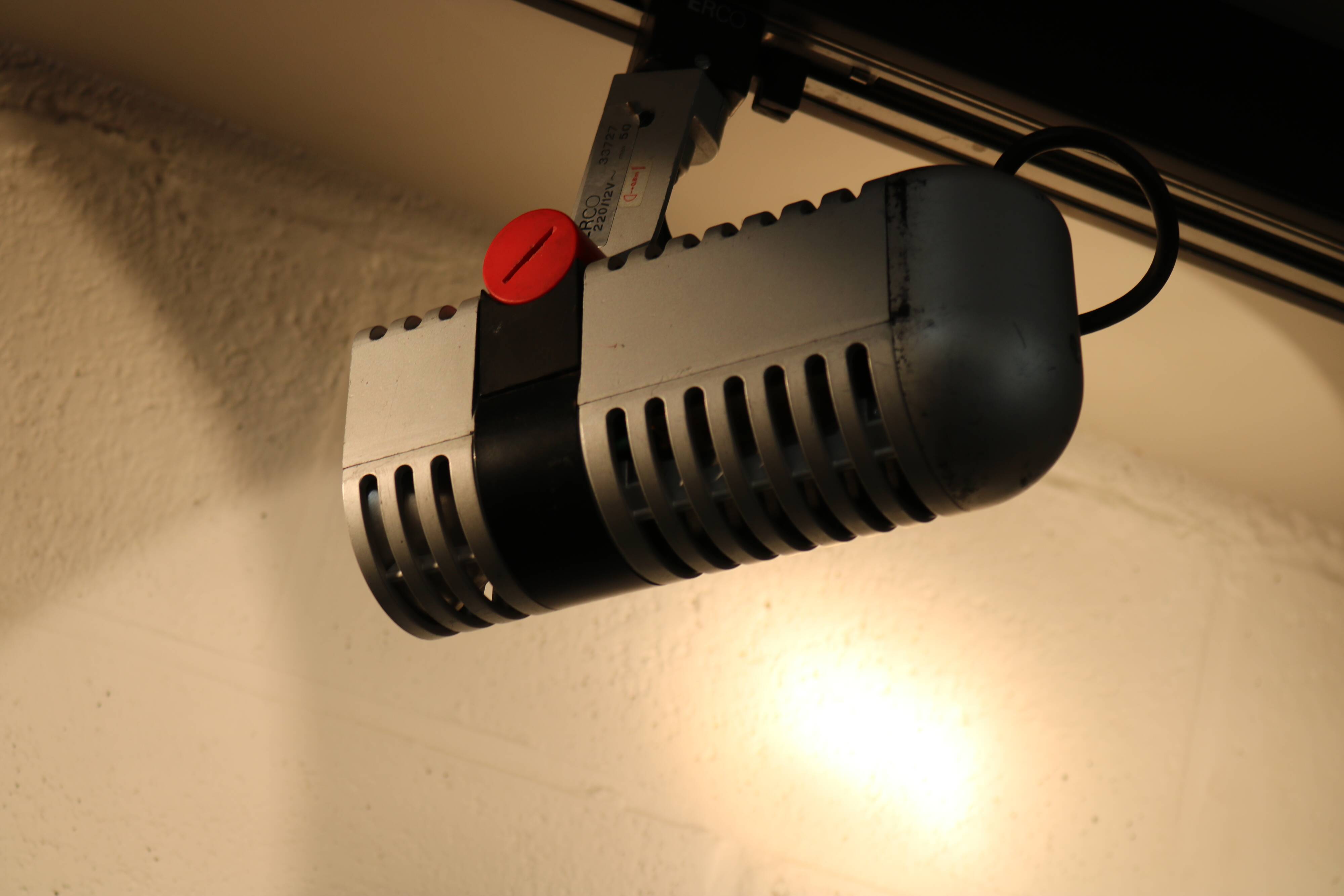 Set of 3 roger tallon vintage erco halogen spots - rare model 33727 - 1975