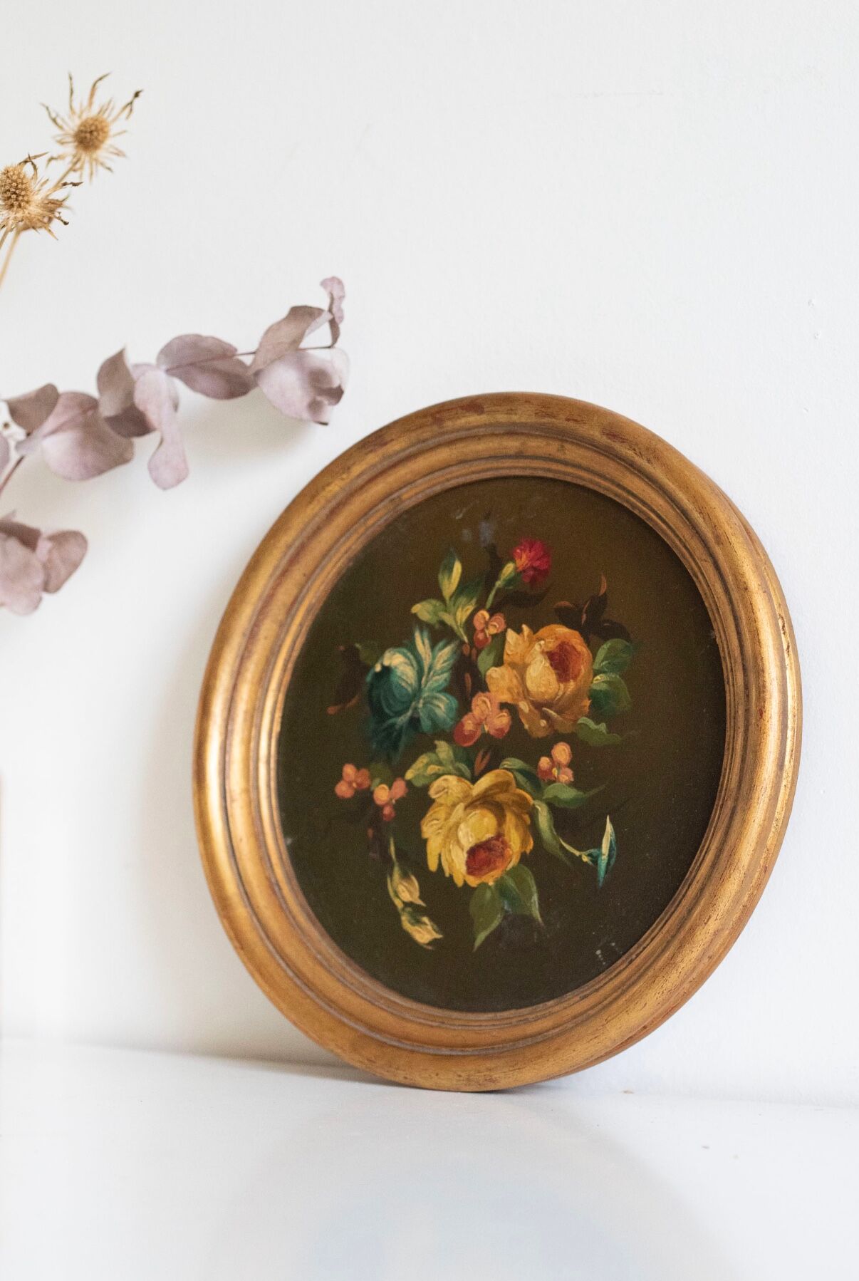 Lot de 3 tableaux bouquet de fleurs