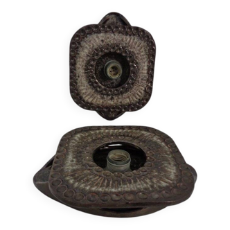 German Pop Art ceramic wall lamps, 1970s, set of 2