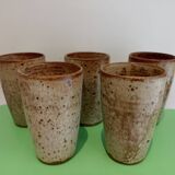 Large pyrite stoneware glasses