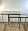 Chrome metal and glass console from the 2000s.
