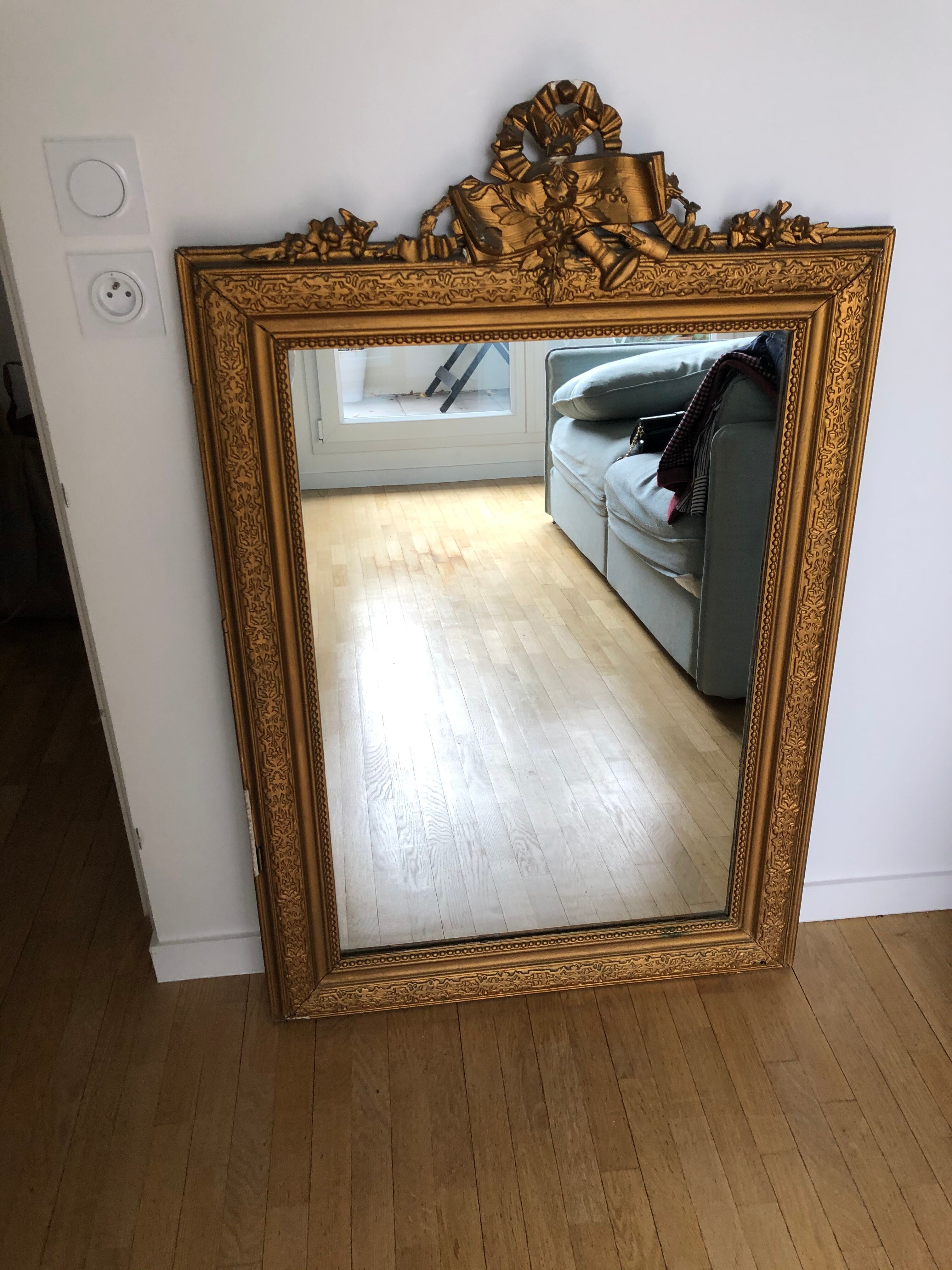 Vintage old mirror 119x76cm