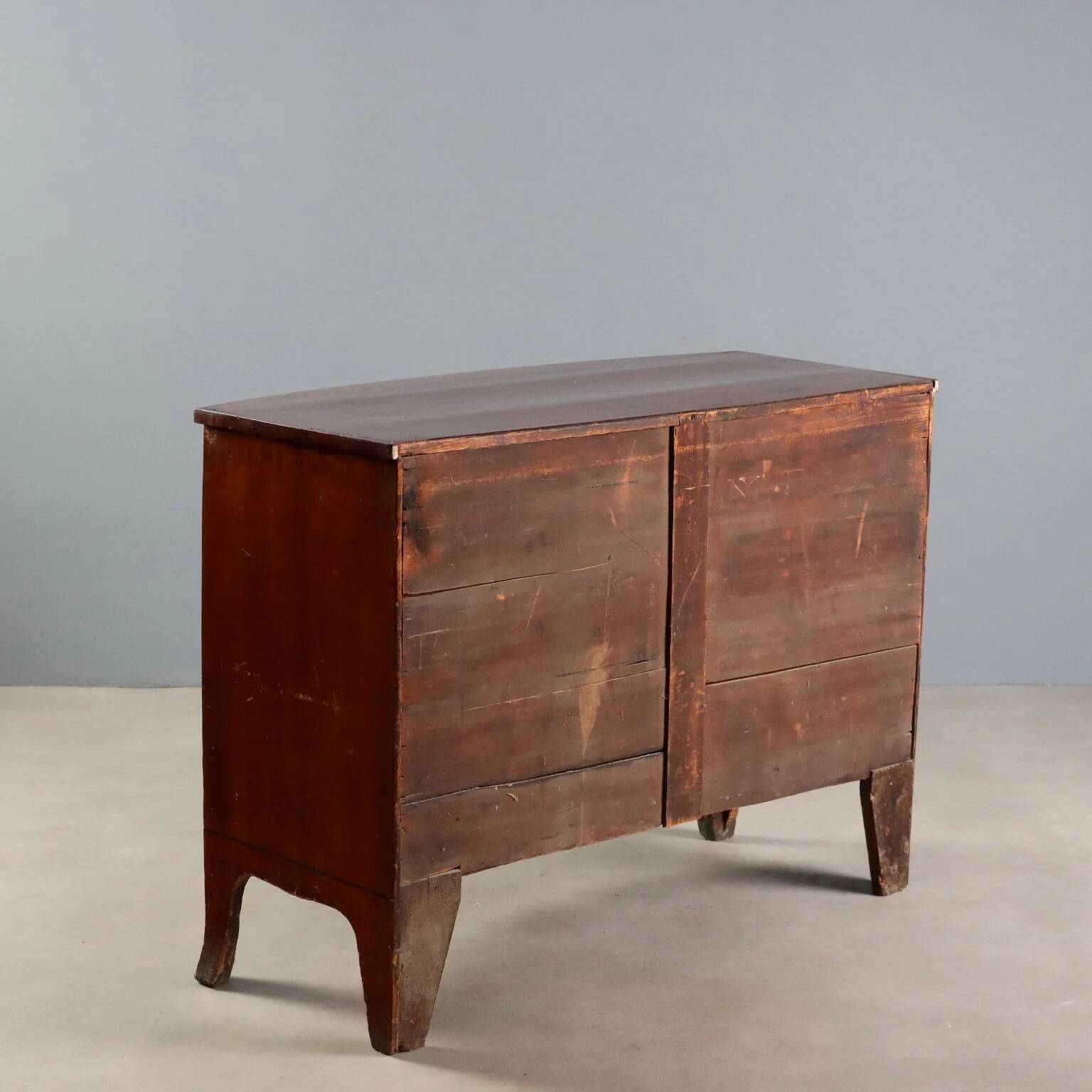Commode ancienne en acajou 4 tiroirs Italie XIXe siècle