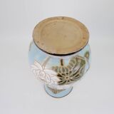 Large ceramic vase with floral pattern