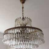 Old waterfall chandelier with grapevines and bronze