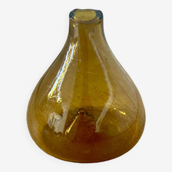 Soliflore vase in blown glass - amber