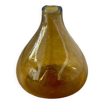 Vase soliflore en verre soufflé - ambre