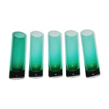 Set of 5 glass tubes in crystal