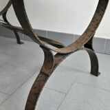 Table basse vintage en vitrail 1960