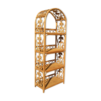 Shelf - peacock rattan bookcase