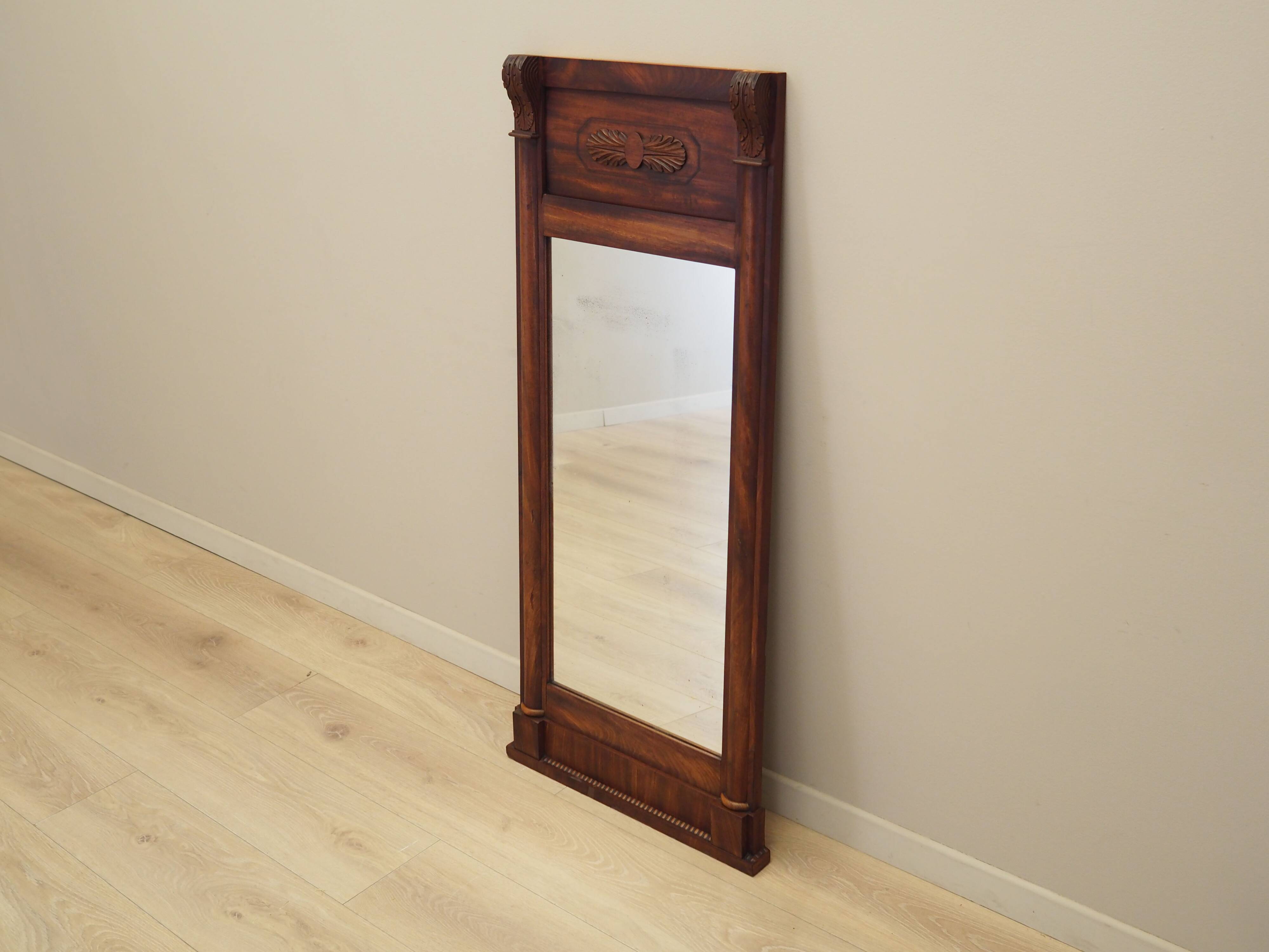 Mirror in wooden frame, Danish design, 1970s, production: Denmark