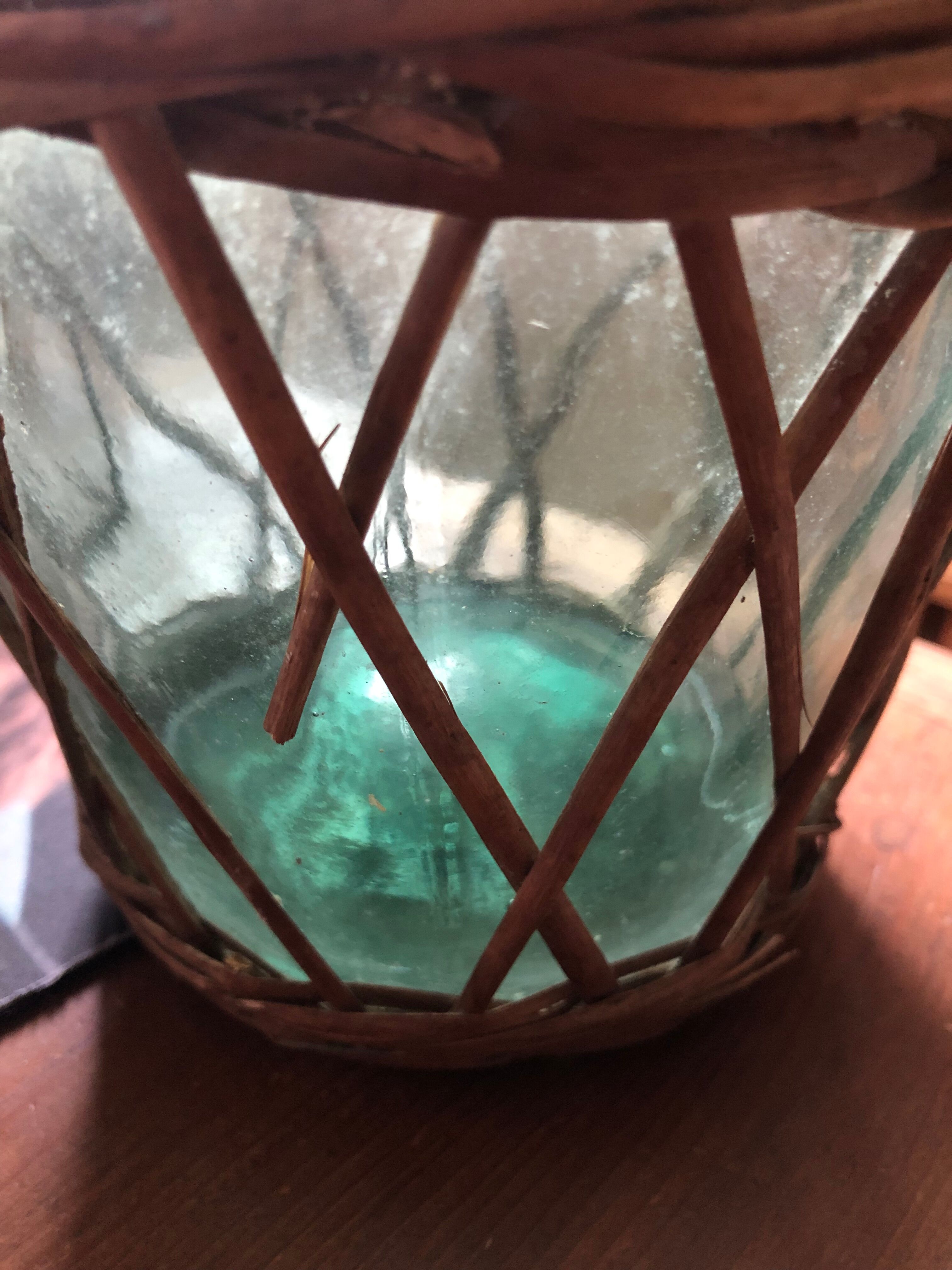 Ladies-jeanne dressed in wicker - lot of 2