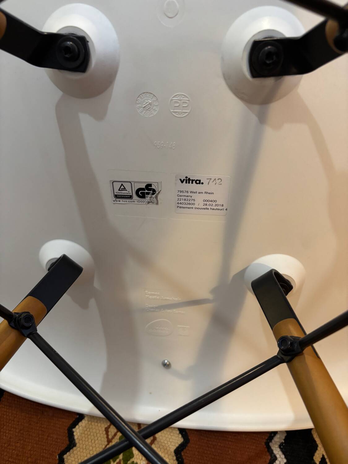 Fauteuil Eames DAW original Vitra, édition 2018