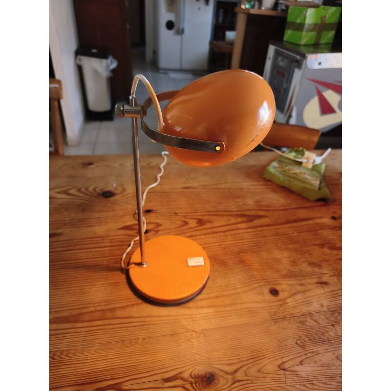 Vintage orange metal lamp