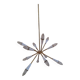 Stilnovo style 12 light Brass and White sputnik Chandelier