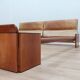 Lit Stildomus en noyer et cuir des années 1970, design attribué à Tobia Scarpa