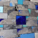 Contemporary abstract painting hand-painted using mixed media