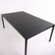 HAY T12 dining table – black linoleum – black aluminium frame