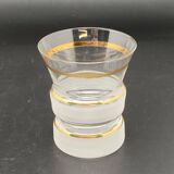 Art Deco strong alcohol service in opaque glass and gilding