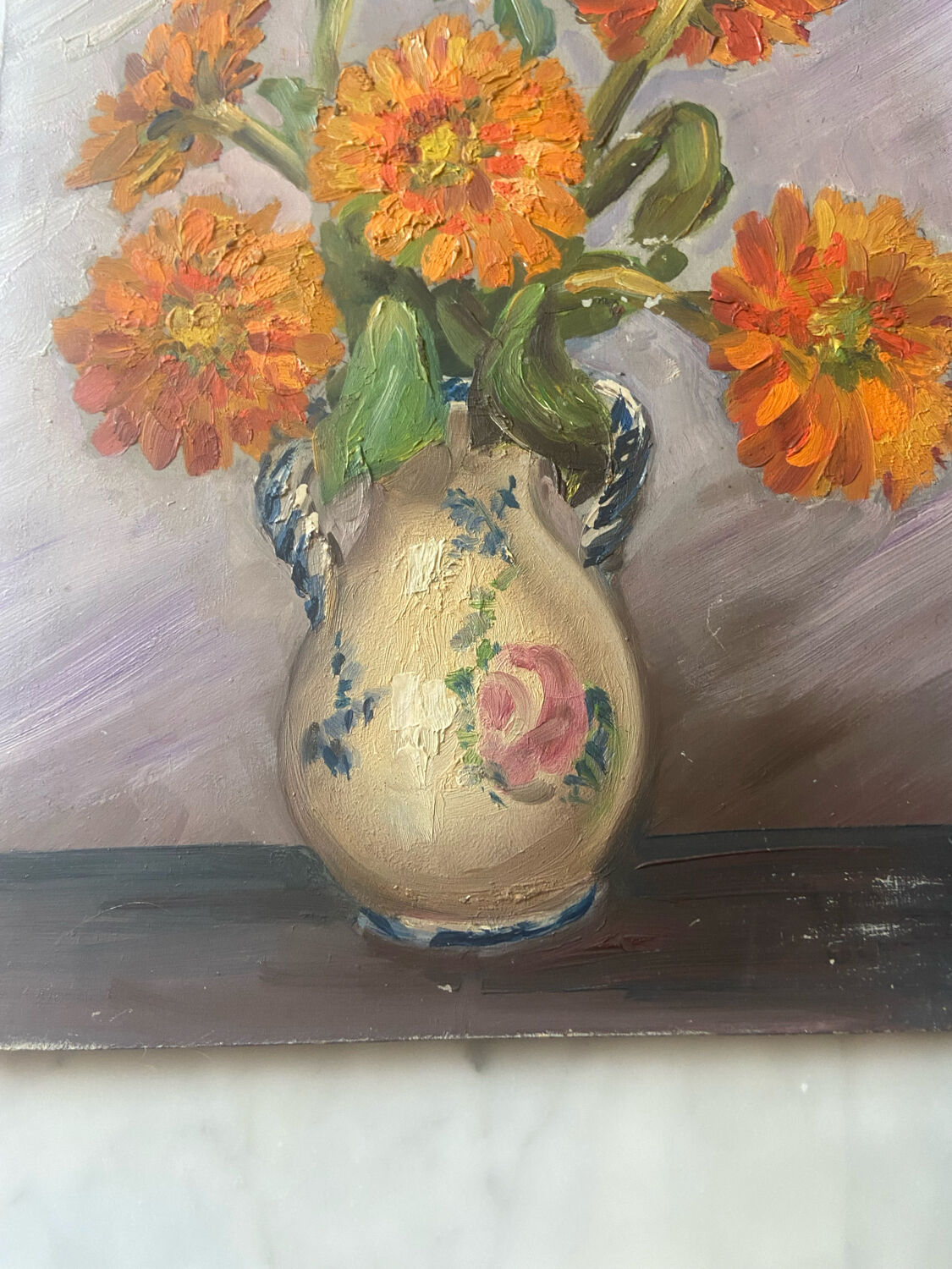 Vintage oil still life