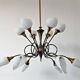 Lustre MiSiècle 12 Brass Arms attributed to Arredoluce 1950s