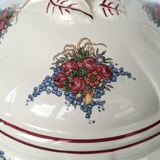 Earthenware tureen from sarreguemines obernai model illustrated by henri loux