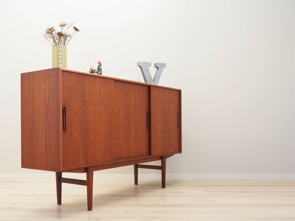 Enfilade en teck, design danois, années 1960, production : Danemark