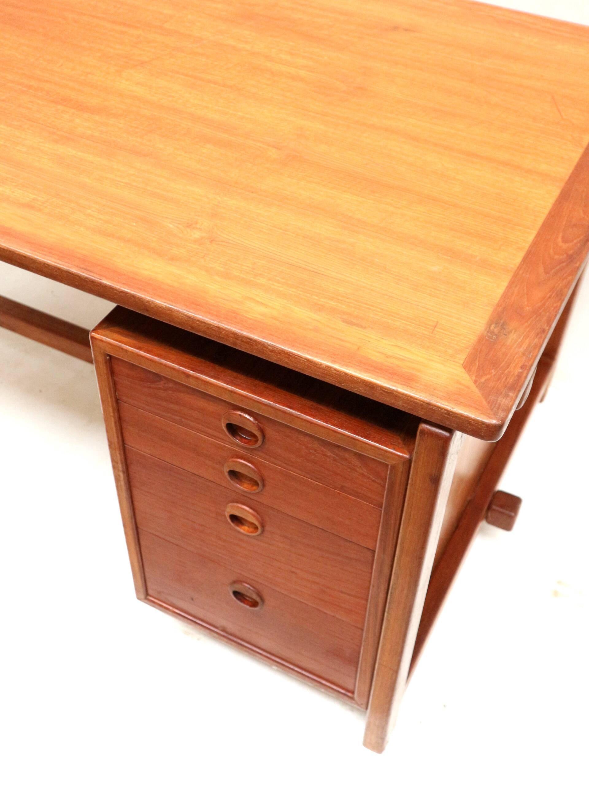 Danish design large vintage executive desk made in the 1960s