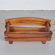 Brutalist Rope Magazine Rack, 1960s