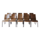 set of 10 vintage stackable chairs