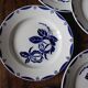 10 assiettes plates roses bleus Bastia Sarreguemines Art Déco
