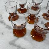 Set of 8 blown glass shooters