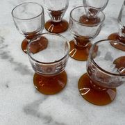 Lot de 8 shooters en verre soufflé