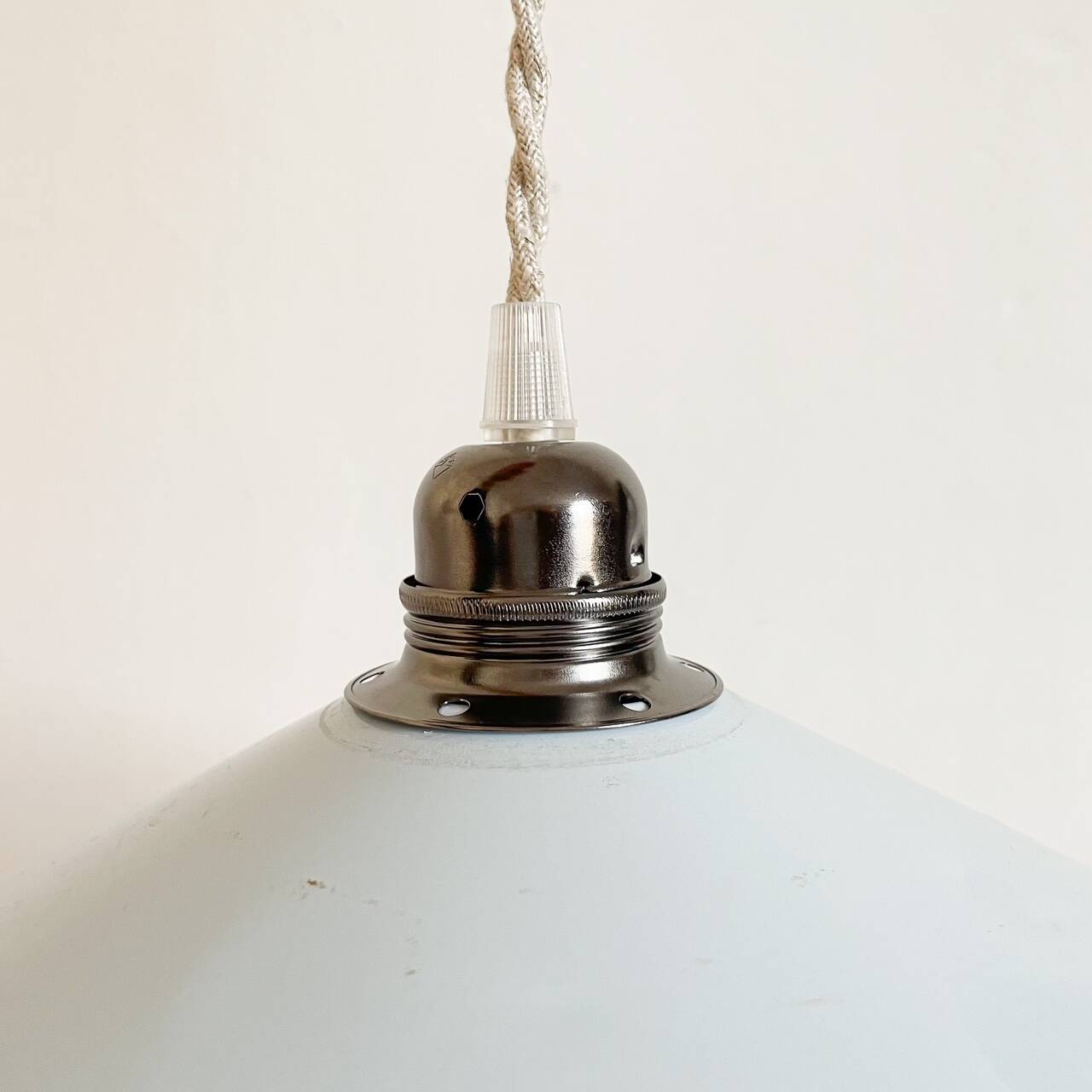 Sky blue metal pendant light