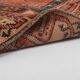 Tapis persan vintage rouge et noir 3x9, 103x287 cm
