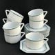 8 coffee tea cups and 8 porcelain saucers Limoges Bernardaud Paul Poiret