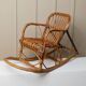 Vintage bamboo rocking chair for children - Bohemian chair - Mid-Century design - Italy 1970s
