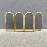 Antique 1920s vintage brass fireplace screen