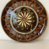 Alsatian plate in glazed clay
