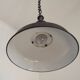 Enameled pendant workshop “reflecto-lux” hanging light, 1950s france