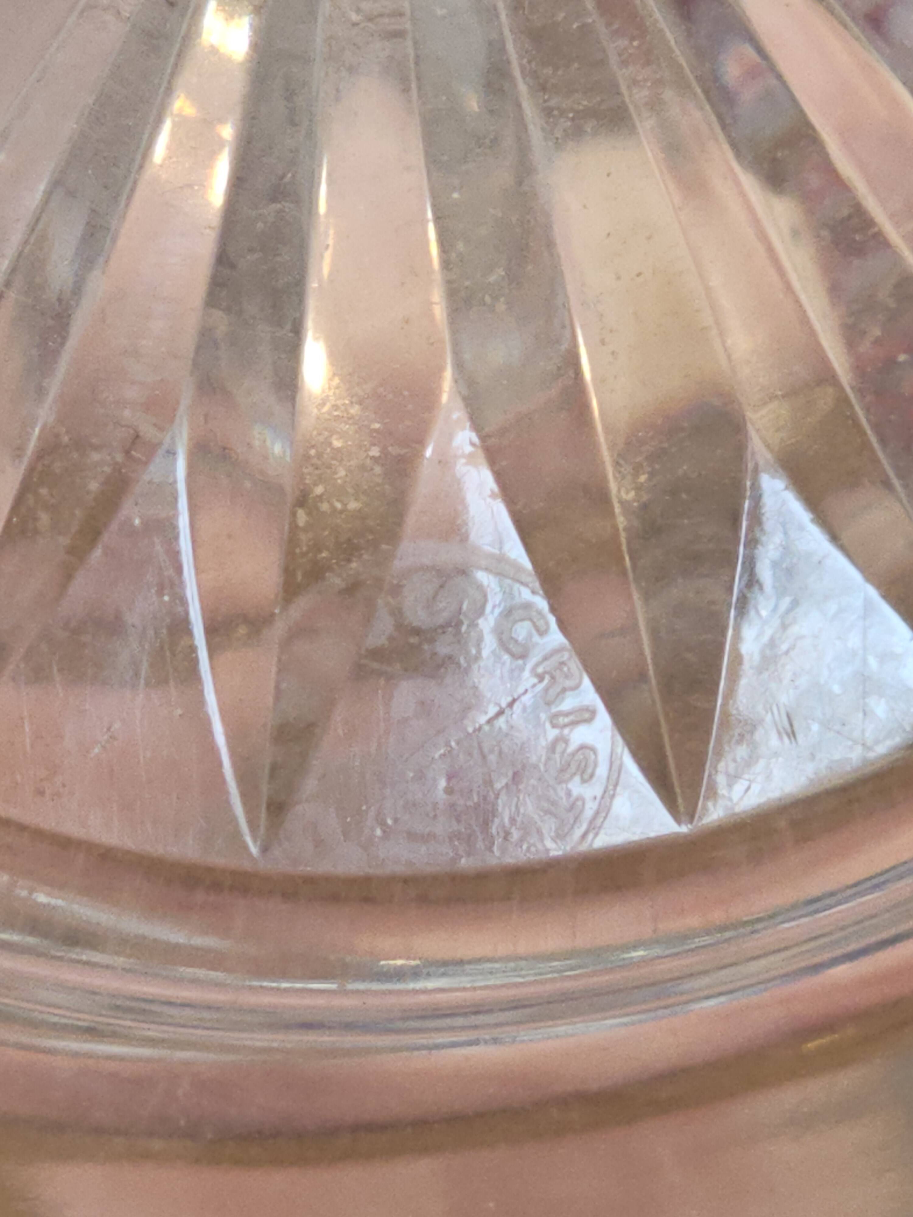 Crystal carafe stamped Saint-Louis Trianon