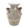 Vintage vase 1950 ceramic flowers relief