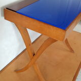 1950 blue opaline booster table