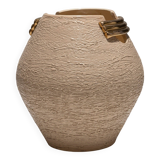 Ovoid vase in textured earthenware, 1940s